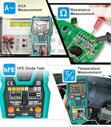 Proskit Ψηφιακό Πολύμετρο True RMS με Μέτρηση AC / DC / Αντίστασης / Χωρητικότητας / Θερμοκρασίας MT-1708