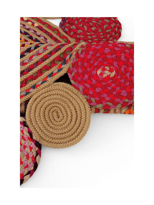 SteweHome Summer Jute Coral Runner Rug 80x150cm