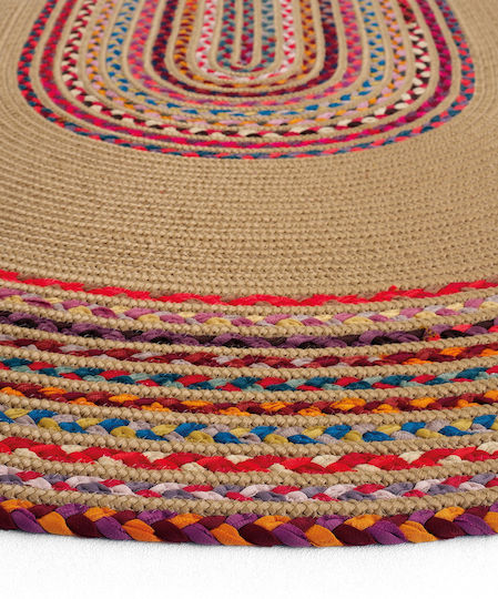 SteweHome Summer Wicker Rug 100x150cm Coral