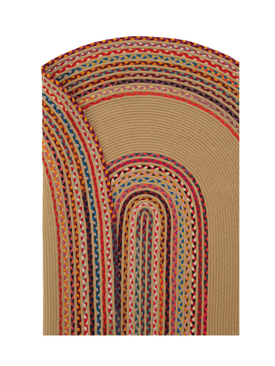 SteweHome Rectangular Summer Wicker Coral Rug 100x150cm