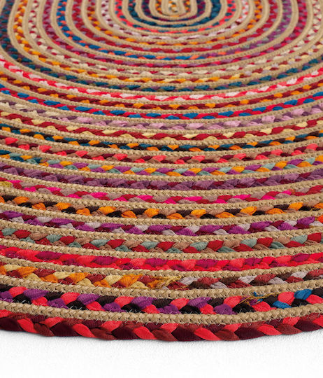SteweHome Rectangular Summer Wicker Coral Rug 100x150cm