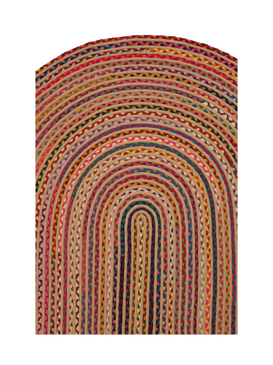 SteweHome Rectangular Summer Wicker Coral Rug 100x150cm