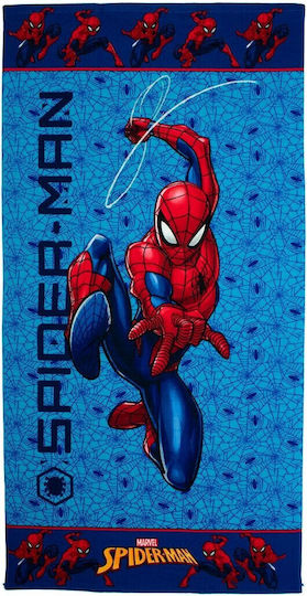 Πετσέτα Θαλάσσης Quick Dry Marvel Spider-man 208 70x140 Sky Blue 100% Microfiber