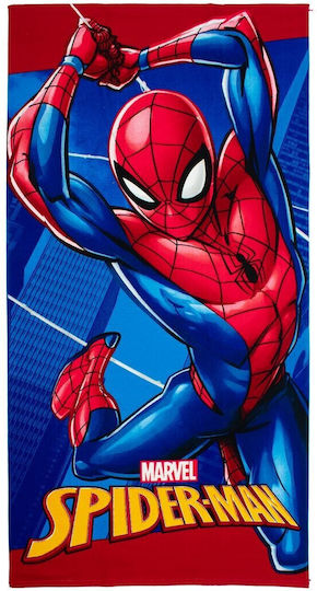 Prosop De Plajă Quick Dry Marvel Spider-man 184 70x140 Albastru 100% Microfibră