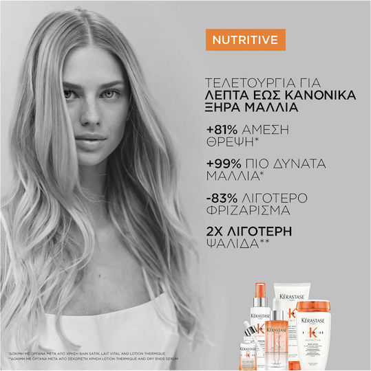Kérastase Nutritive Bain Satin Σαμπουάν Αναδόμησης/Θρέψης & Ενυδάτωσης για Ξηρά Μαλλιά Μαλλιά 250ml
