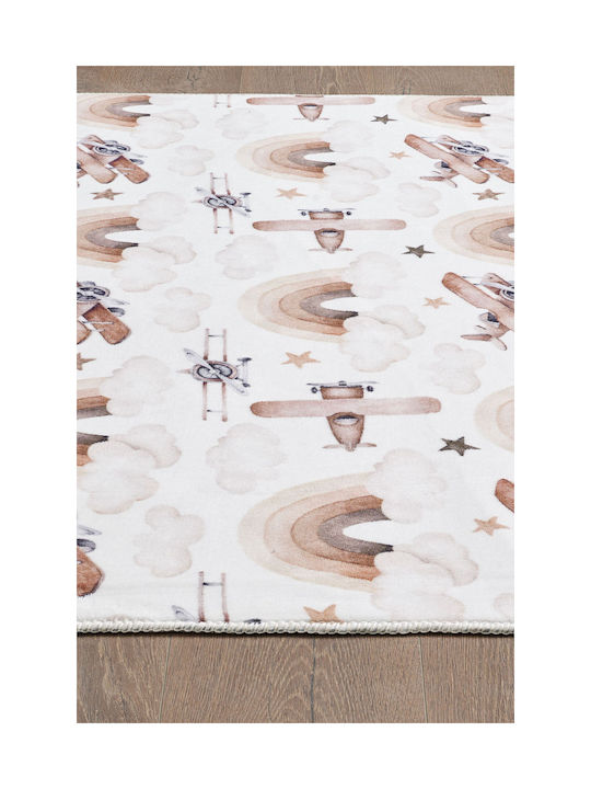 SteweHome Non-Slip Rug Rectangular Summer Wicker Brown 120x200cm