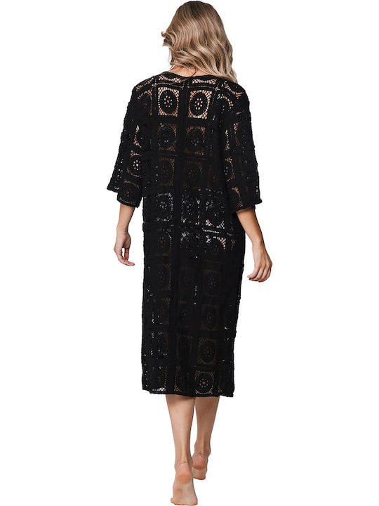 Pastunette Women's Maxi Beach Dress Black