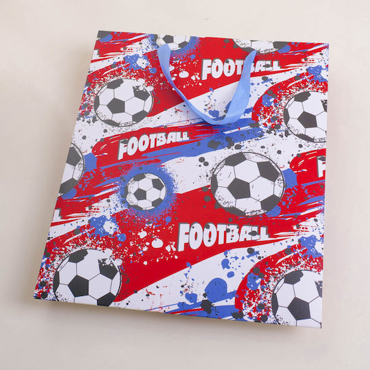 Geschenkverpackung Tasche für Geschenk mit Thema Fußball Rote