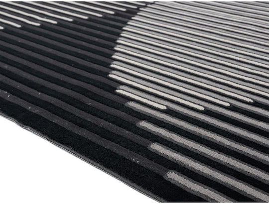 SteweHome Χαλί Ορθογώνιο Μαύρο 100x200cm