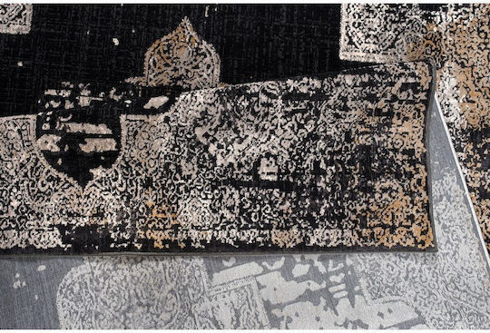 SteweHome Χαλί Διάδρομος Μαύρο 80x400cm