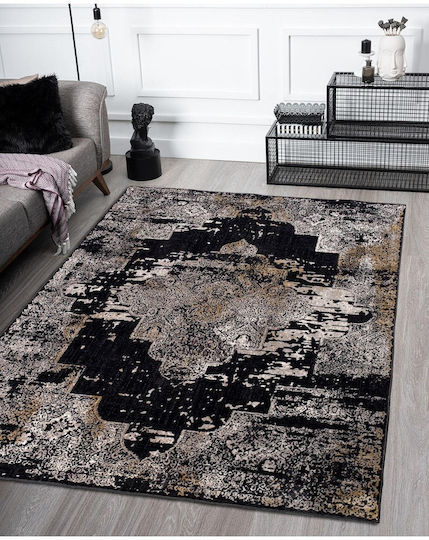 SteweHome Χαλί Διάδρομος Μαύρο 80x400cm