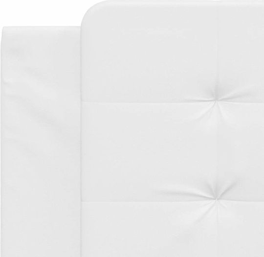 vidaXL Cushion for Headboard with Leather White 100x48cm