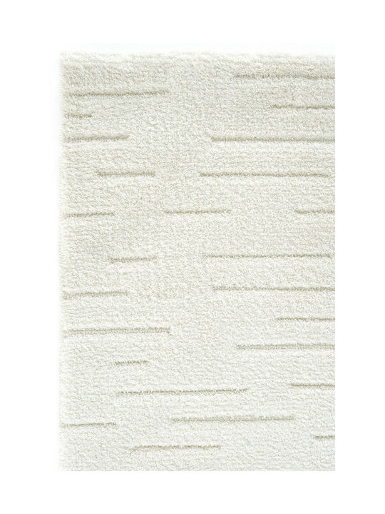 SteweHome Χαλί Ορθογώνιο Βαμβακερό Λευκό 160x230cm