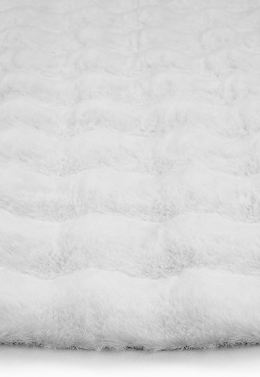 SteweHome Non-Slip Round White Rug Φ100cm