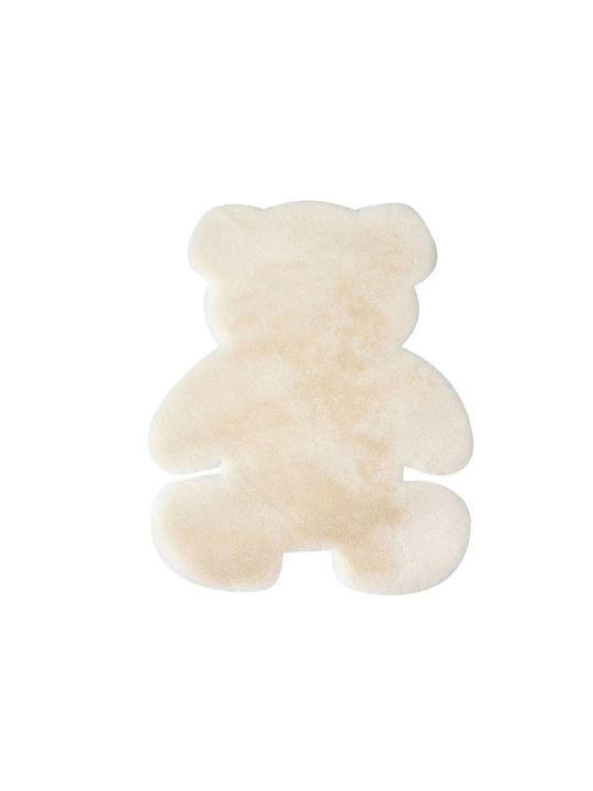 SteweHome Covor Pentru Copii Bej Rotund Cu Diametru 60cm Grosime 60mm