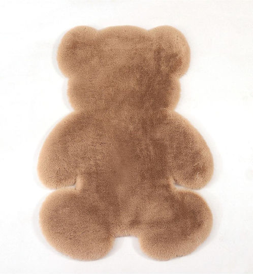 SteweHome Παιδικό Χαλί Μπεζ Στρογγυλό με Διάμετρο 50cm Πάχους 60mm