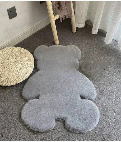 SteweHome Kids Rug Gray Round with Diameter 80cm