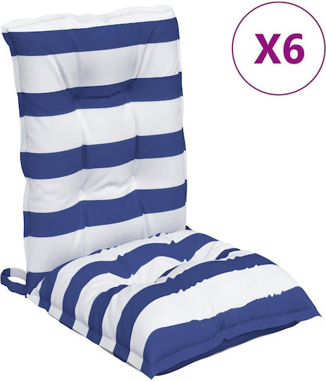 vidaXL Καρέκλας Κήπου 6τμχ 50x100εκ. vidaXL Καρέκλας Κήπου 6τμχ 50x100εκ.
