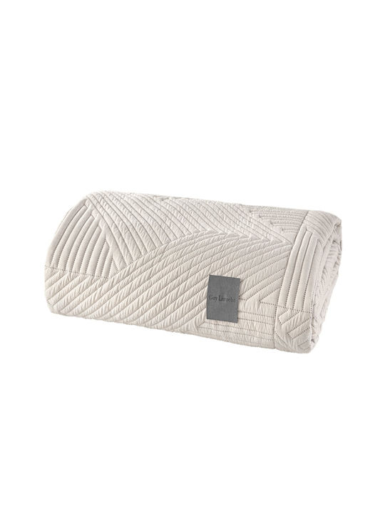 Guy Laroche Ziana Κουβερλί Ημίδιπλο Microfiber Natural 180x240cm