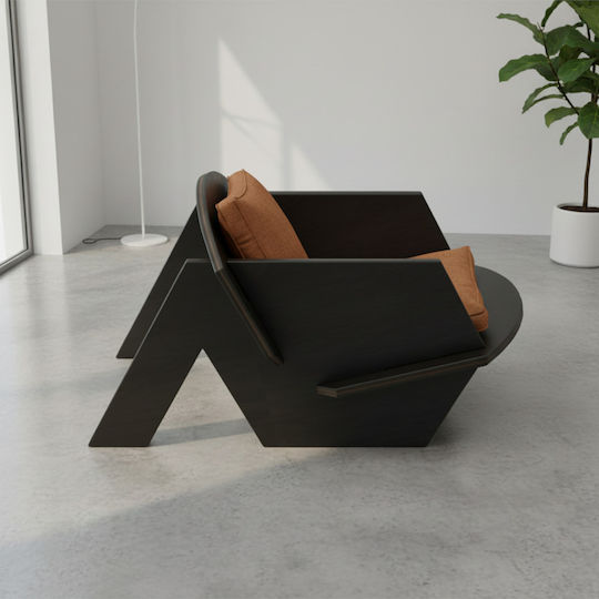 Πολυθρόνα Μαύρη 65x60x60cm