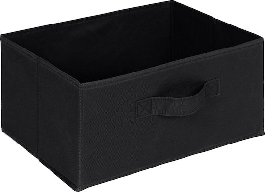 Fabric Chest of Drawers Nisos-3 Oak 3 Drawers Black Fabric 40x30x68cm Black Metal Frame