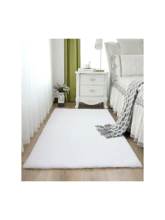 SteweHome Детски Килим Бял 100x310см