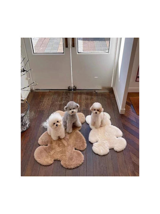 SteweHome Covor Pentru Copii Alb Tăiat La Dimensiune Lățime 80cm Grosime 60mm