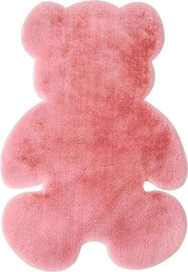 SteweHome Kinderteppich Rosa nach Meter Breite 90cm Dicke 60mm