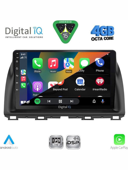 Digital IQ Car Audio System for Mazda CX-5 2013-2017 Bluetooth USB WiFi GPS Apple CarPlay Android Auto with 10" Touch Screen
