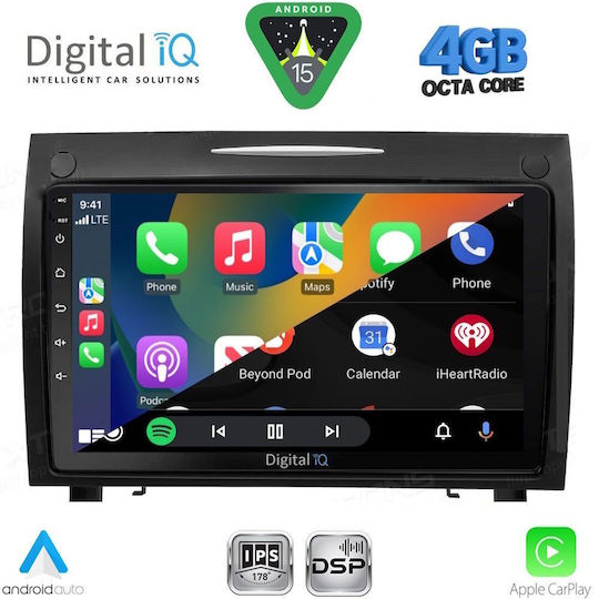 Digital IQ Car Audio System for Mercedes-Benz SLK 2004-2010 Bluetooth USB WiFi GPS Apple CarPlay Android Auto with 9" Touch Screen
