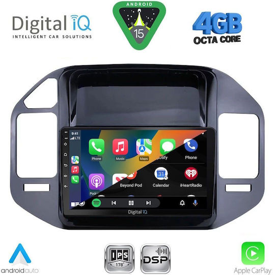 Digital IQ Car Audio System for Mitsubishi Pajero 1999-2006 Bluetooth USB WiFi GPS Apple CarPlay Android Auto with 9" Touch Screen
