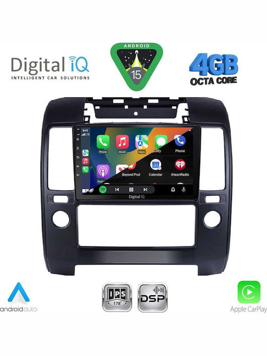 Digital IQ Car Audio System for Nissan Navara 2006-2011 with A/C Bluetooth USB WiFi GPS Apple CarPlay Android Auto with 9" Touch Screen