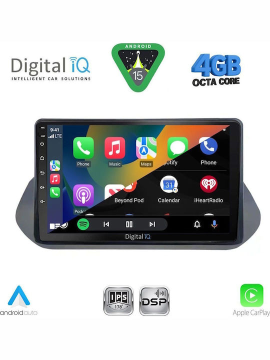 Digital IQ Car Audio System for Nissan Qashqai 2021 (Bluetooth/USB/WiFi/GPS/Apple CarPlay/Android Auto) with 10" Touch Screen