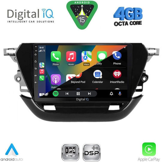 Digital IQ Ηχοσύστημα Αυτοκινήτου για Opel Corsa 2021 (Bluetooth/USB/WiFi/GPS/Apple-Carplay/Android-Auto) με Οθόνη Αφής 9"