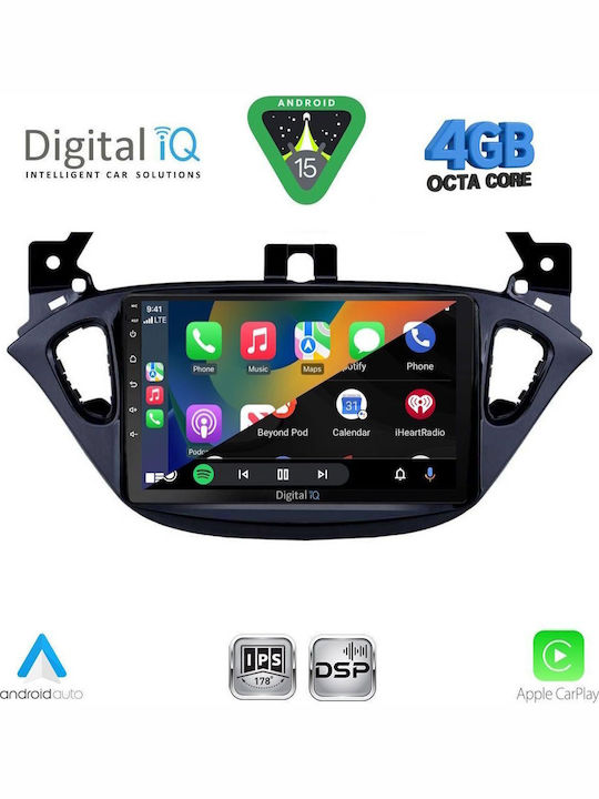 Digital IQ Car Audio System for Opel Adam / Corsa 2014-2019 Bluetooth USB WiFi GPS Apple CarPlay Android Auto with 9" Touch Screen