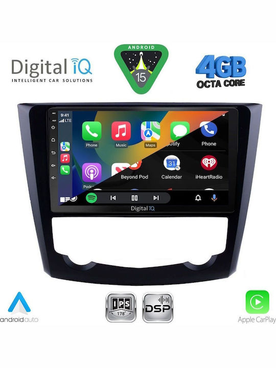 Digital IQ Car Audio System for Renault Kadjar 2015-2022 (Bluetooth/USB/WiFi/GPS/Apple CarPlay/Android Auto) with 9" Touch Screen