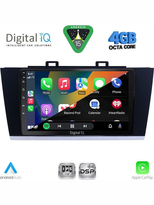 Digital IQ Car Audio System for Subaru Legacy / Outback 2014-2019 (Bluetooth/USB/WiFi/GPS/Apple CarPlay/Android Auto) with 9" Touch Screen