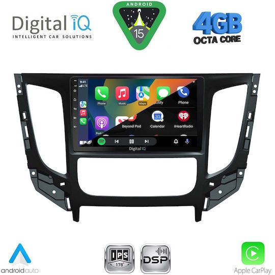 Digital IQ Car Audio System for Mitsubishi L200 2015-2019 with Clima Bluetooth USB WiFi GPS Apple CarPlay Android Auto with 9" Touch Screen