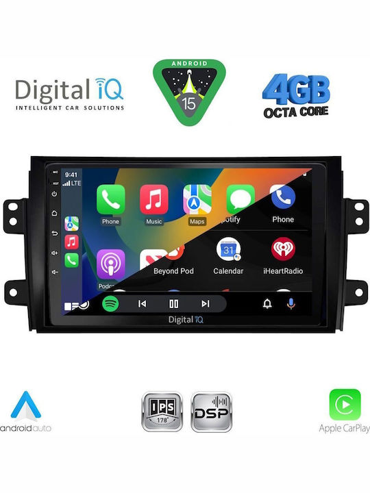 Digital IQ Car Audio System for Fiat Sedici Suzuki SX4 2005-2013 Bluetooth USB WiFi GPS Apple CarPlay Android Auto with 9" Touch Screen