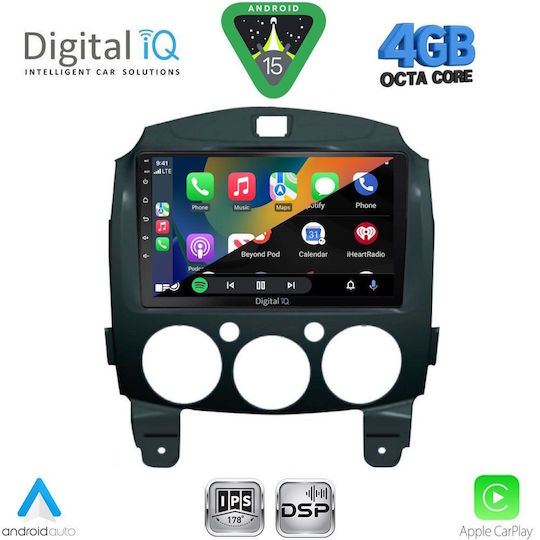 Digital IQ Ηχοσύστημα Αυτοκινήτου για Mazda 2 2007-2014 (Bluetooth/USB/WiFi/GPS/Apple-Carplay/Android-Auto) με Οθόνη Αφής 9"