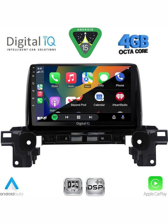 Digital IQ Car Audio System for Mazda CX-5 2017 (Bluetooth/USB/WiFi/GPS/Apple CarPlay/Android Auto) with 9" Touch Screen