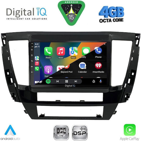 Digital IQ Car Audio System for Mitsubishi Pajero 2020 Bluetooth USB WiFi GPS Apple CarPlay Android Auto with 9" Touch Screen