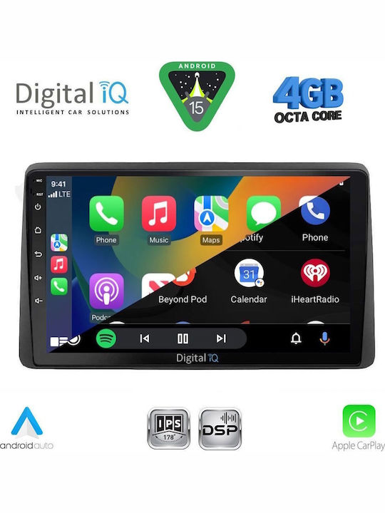 Digital IQ Car Audio System for Nissan Navara 1998-2004 Bluetooth USB WiFi GPS Apple CarPlay Android Auto with 10" Touch Screen