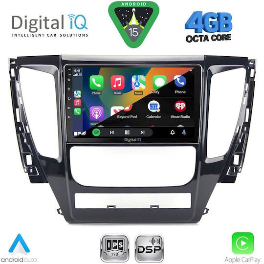 Digital IQ Car Audio System for Mitsubishi Pajero 2013-2020 Bluetooth USB WiFi GPS Apple CarPlay Android Auto with 9" Touch Screen