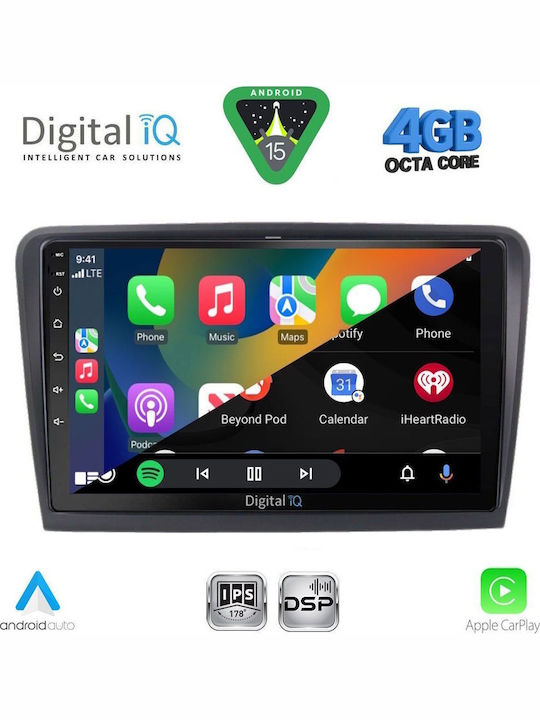 Digital IQ Car Audio System for Skoda Superb 2008-2015 with Clima Bluetooth USB WiFi GPS Apple CarPlay Android Auto with 10" Touch Screen