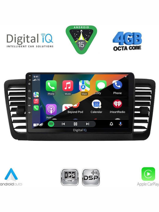 Digital IQ Car Audio System for Subaru Legacy / Outback 2002-2008 (Bluetooth/USB/WiFi/GPS/Apple CarPlay/Android Auto) with 9" Touch Screen