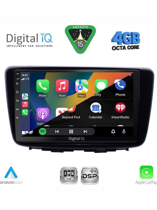 Digital IQ Car Audio System for Suzuki Baleno 2016-2022 (Bluetooth/USB/WiFi/GPS/Apple CarPlay/Android Auto) with 9" Touch Screen