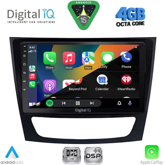 Digital IQ Ηχοσύστημα Αυτοκινήτου για Mercedes-Benz E Class / CLS Class 2003-2009 (Bluetooth/USB/WiFi/GPS/Apple-Carplay/Android-Auto) με Οθόνη Αφής 9"