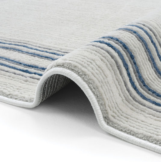 SteweHome Χαλί Διάδρομος Γκρι Και Μπλε 80x300cm