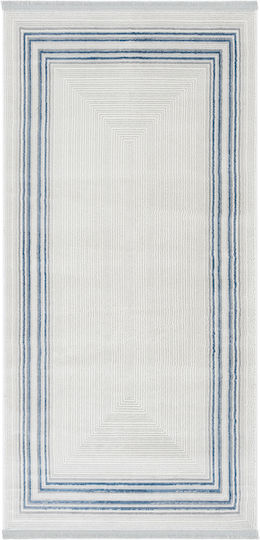 SteweHome Χαλί Διάδρομος Γκρι Και Μπλε 80x300cm